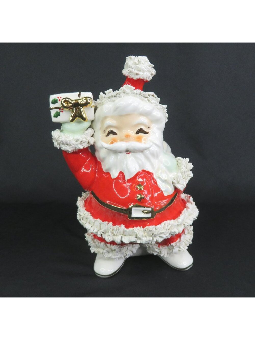 Vintage Inarco Santa Claus Planter Spaghetti E1254/R w Label Almost Perfect